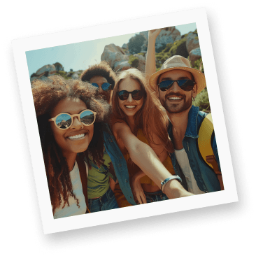 Friends celebrating with sparklers